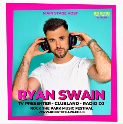 Ryan Swain with DJ headphones