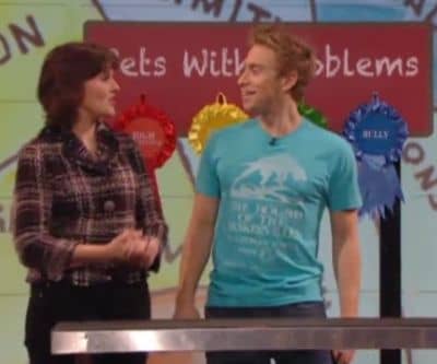 Jackie with Russell Howard - animal psychic