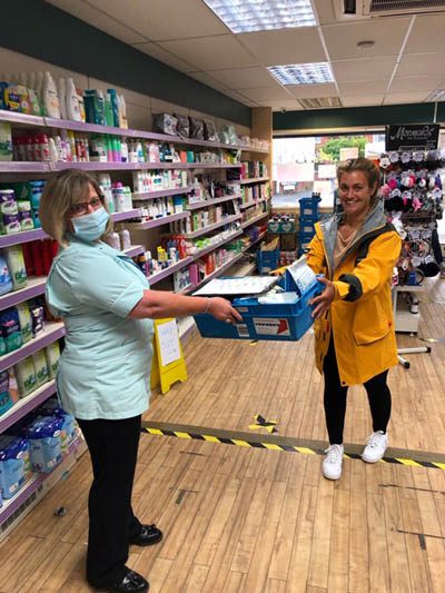 Volunteer Trisha picking up prescriptions - Covid-19 Pandemic