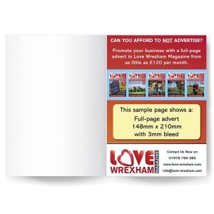 Full page advert in a guaranteed position