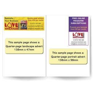 Quarter-page advert options