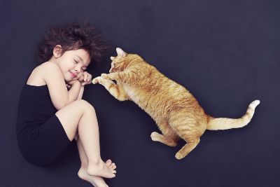 Child and Cat - Pets and Children
