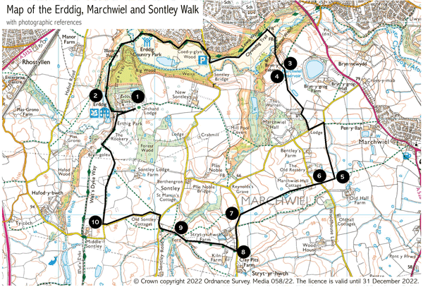A Circular Walk Around Erddig, Marchwiel and Sontley