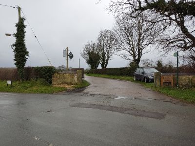 (1) Entrance on Dark Lane to Rackery Farm