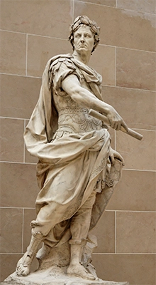 Coustou's sculpture of Julius Caesar in the Louvre