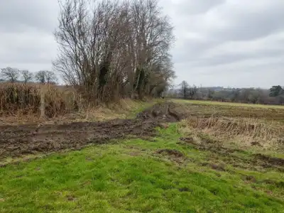 8. Go through the gap to the right of the wooden post