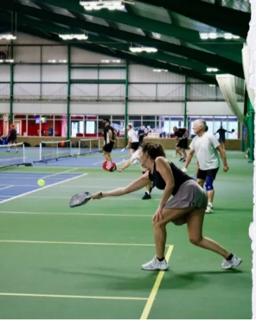 Play from the Franklin Open Pickleball Tournament held in Wrexham recently