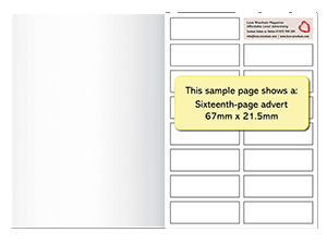 Sixteenth-page advert illustration