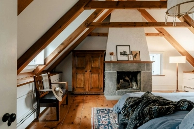 Converted loft or attic space
