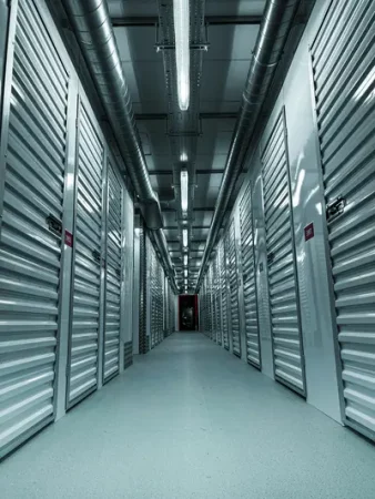 Inside corridor of storage units - How Off-Site Storage Helps Small Businesses Grow