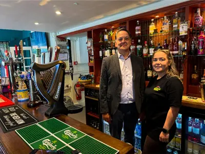 Sophie and MP Andrew Ranger – Red Lion Reopens After Major Refurbishment