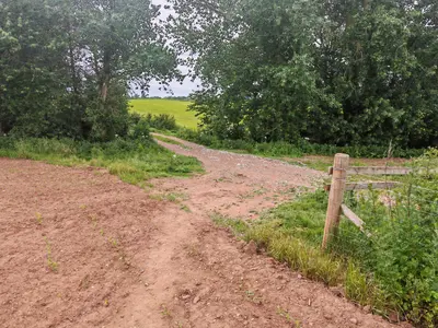 10. Follow the path around to the left
