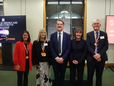 Wrexham MP Andrew Ranger (C) accompanies Amanda Evans (2L) - Wrexham’s City of Culture bid gathers momentum