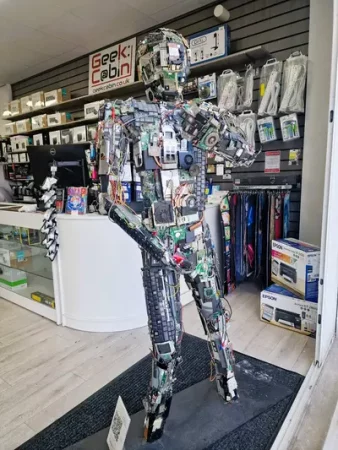 See the robot in the Geek Cabin - Geek Cabin Wrexham, The Full Story Behind the City's Premier PC Repair Hub