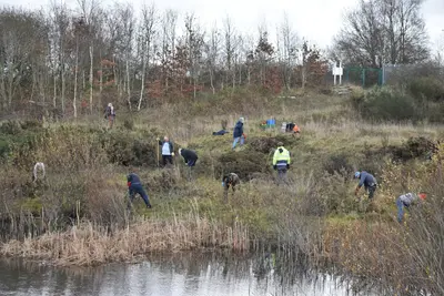 Wild Ground volunteers out and about in Wrexham's wetlands