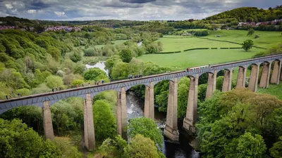 Wrexham City of Culture Bid Gathers Momentum - Drone's eye view of the Pontcysyllte Aqueduct
