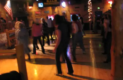 Line dancers at the Ebenezer, Cefn Mawr - Saddle Up for Country & Western Night at the Ebenezer
