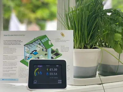 Smart energy monitor for tracking home electricity and gas usage - Smart Home Tech for Better Air Quality
