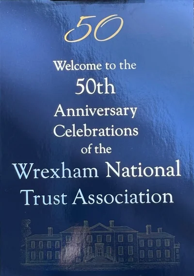 The welcome board at the WNTA 50th anniversary celebrations – Wrexham National Trust Association Celebrates 50 Years Supporting Erddig