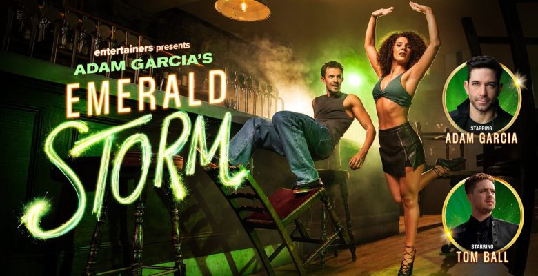 Emerald Storm show artwork featuring Irish dancers and tap